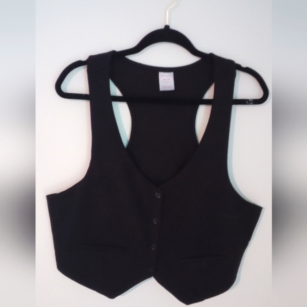 BLACK SLEEVELESS VEST TOP SIZE XXL19
